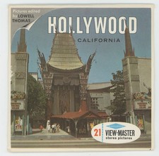 Hollywood California 1960's Sawyer's View-Master Packet A-194 Exc. Cond.