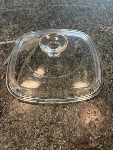 VTG Pyrex Clear A7C Glass Replacement Lid A-7-C 7" For Corning Ware 7 In. Square