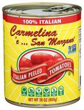 Carmelina San Marzano Italian Whole Tomato Puree 28 oz (Pack of 12)
