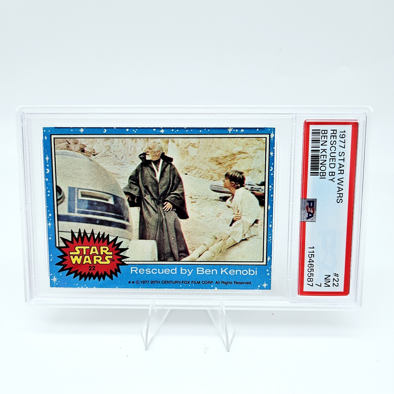 1977 Topps Star Wars #22 Rescued by Ben Kenobi Series 1 PSA 7