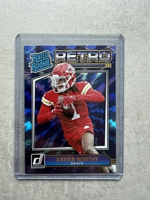 Xavier Worthy Kansas City Chiefs Donruss Rated Rookie Retro NFL Football 2024