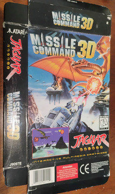 Missile Command 3D DISPLAY BOX Atari Jaguar- Damaged - # 04