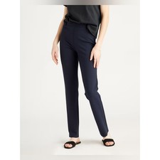 Quince Navy Ultra-Stretch Straight-Leg Ponte Pants
