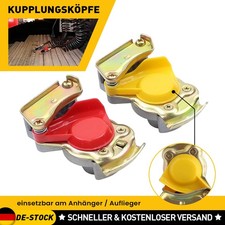 Für Bremse Vorrat Anhänger Auflieger Kupplungskopf rot gelb M16 Set ohne Ventil
