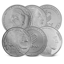 1 oz Silver Round (Varied Condition, Any Mint) 74.75 per troy oz