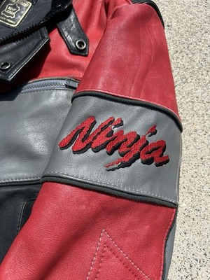 Vintage Kawasaki Ninja Leather Jacket Hein Gericke Echt Leder