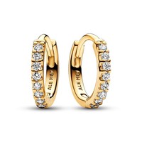 Pandora Schmuck Damen-Ohrringe Creolen Funkelnde Umarmung Goldfarben 263015C01