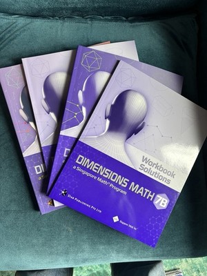Singapor Math Dimensions 7B Text, Workbook, Solutions, & Teacher s manual