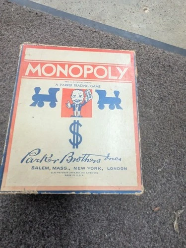 Parker Brothers 1936 Vintage Monopoly Game.  No Board Or Dice