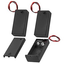 9V Battery Holder, 9 Volt Battery Holder with ON/Off Switch Cover Lead Wires