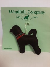 Black Poodle Felt dog Ornament  Windfall Company Christmas  ornament
