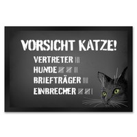 Vorsicht Katze - Liste FußMatte XXL FußMatte Fussmatte FußAbtreter TüRmatte