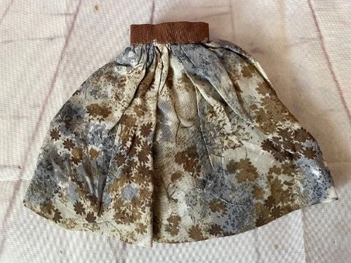 VINTAGE Barbie DOLL SKIRT , BARBIE Clone Print Floral Full Skirt 1960s, No Doll