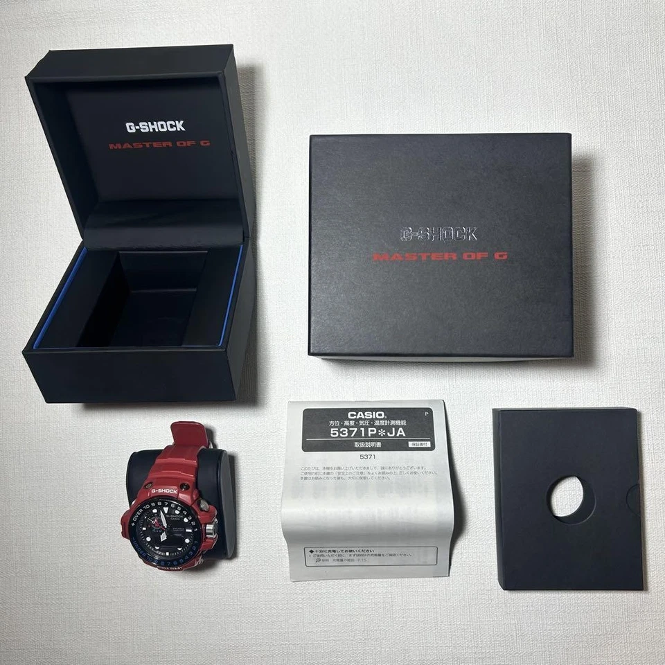[Near MINT] CASIO G-SHOCK GULFMASTER GWN-1000RD-4AJF RED Rescue Radio Men's - Image 2 of 4