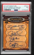 2012 SP Signature Edition /25 Roy Halladay Cole Hamels Cliff Lee PSA 7 Auto HOF