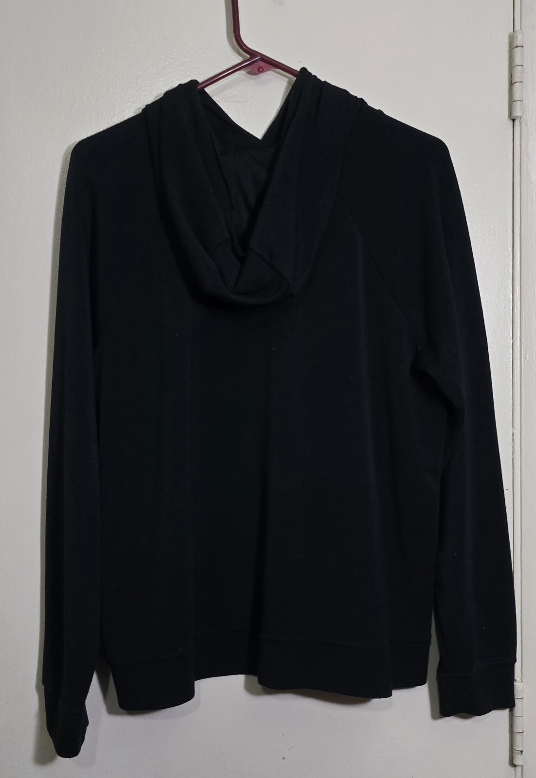 Members Mark Black Lounge Hoodie Top Size Large