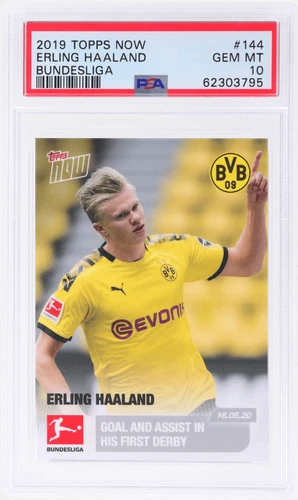 2019 Topps Now Bundesliga Erling Haaland #144 /2325 PSA 10