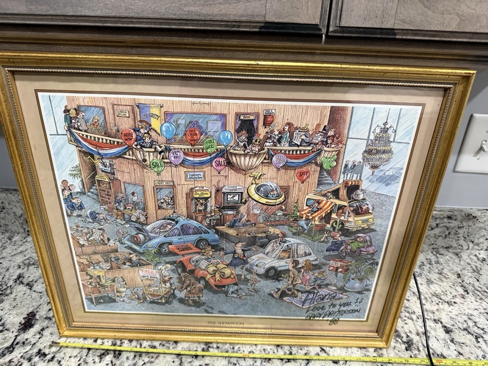 “The Showroom” by Gary Patterson – 1988 Signed Dealer Print Corporate Dealer - Image 2 of 4