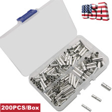 200PCS Bare Copper Wire Splice Butt Connectors Ferrule Crimp Terminals 22-10 AWG
