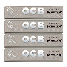 OCB X-Pert Rolling Paper King Size Slim Cigarette Papers 4 Booklets