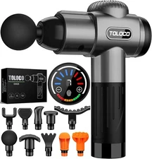 TOLOCO Massage Gun, Deep Tissue Back Massage for Athletes for Pain Relief, Percu
