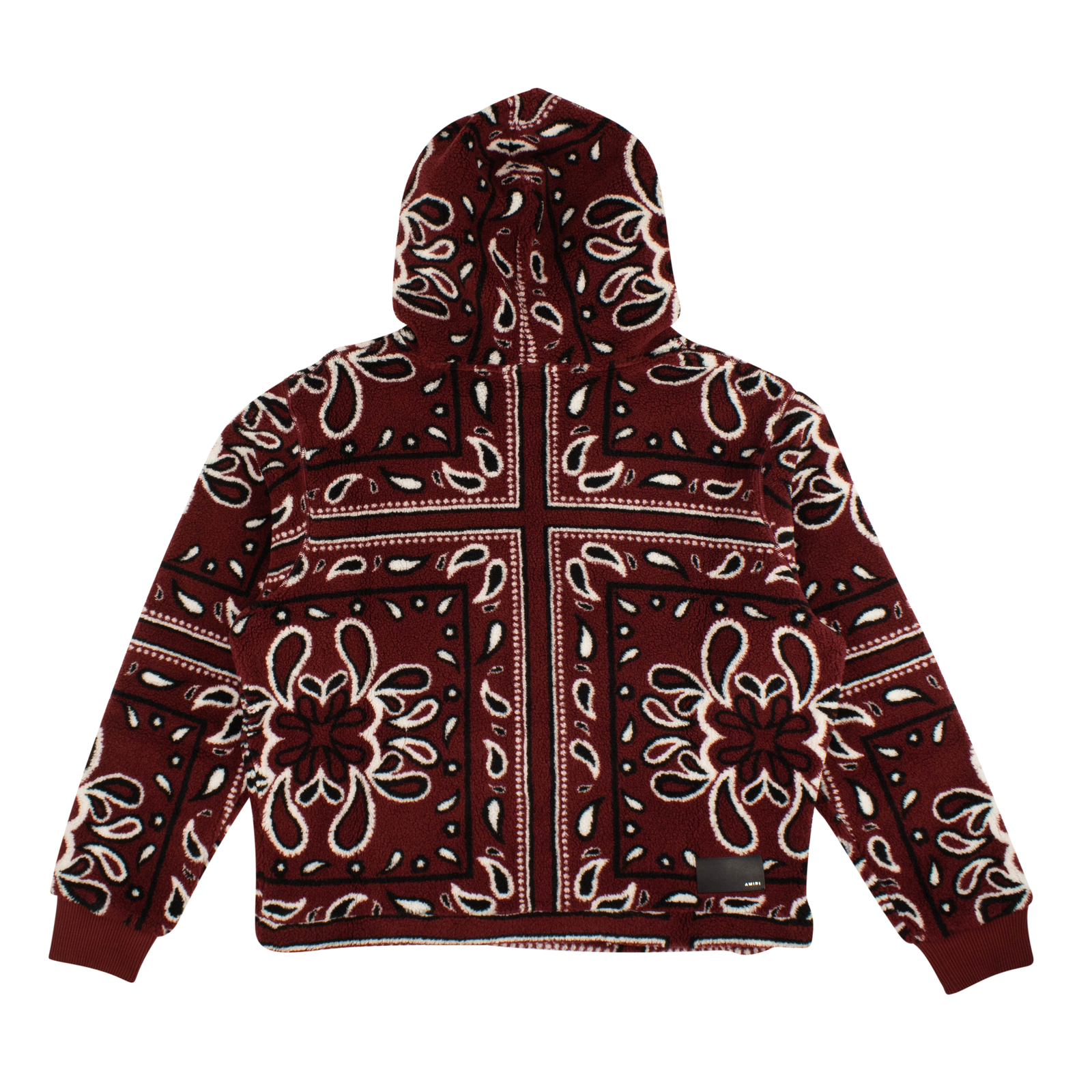 Amiri Red Printed Bandana Fleece Hoodie Sweatshirt | eBay
