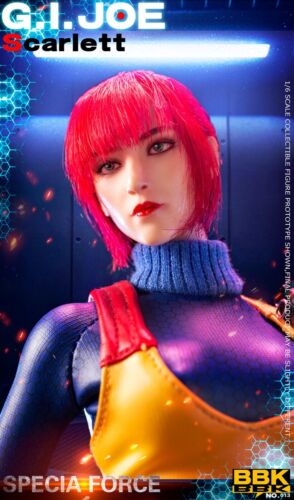 BBK BBK013 1/6 GIJOE Redhead Girl Scarlett Female Action Figure Collection Doll - Picture 17 of 17