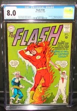 FLASH #140 VF 8.0 CGC KEY ISSUE 1st Heat Wave! NEW SLAB!