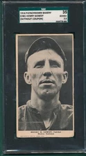1916 D381 Fleischmann Henry Hank Gowdy, No Tab, SGC 35 GOOD+ 2.5, 2 Total Graded