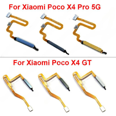 For Xiaomi Poco X4 Pro 5G X4 GT Fingerprint Sensor Flex Cable With Power Button 