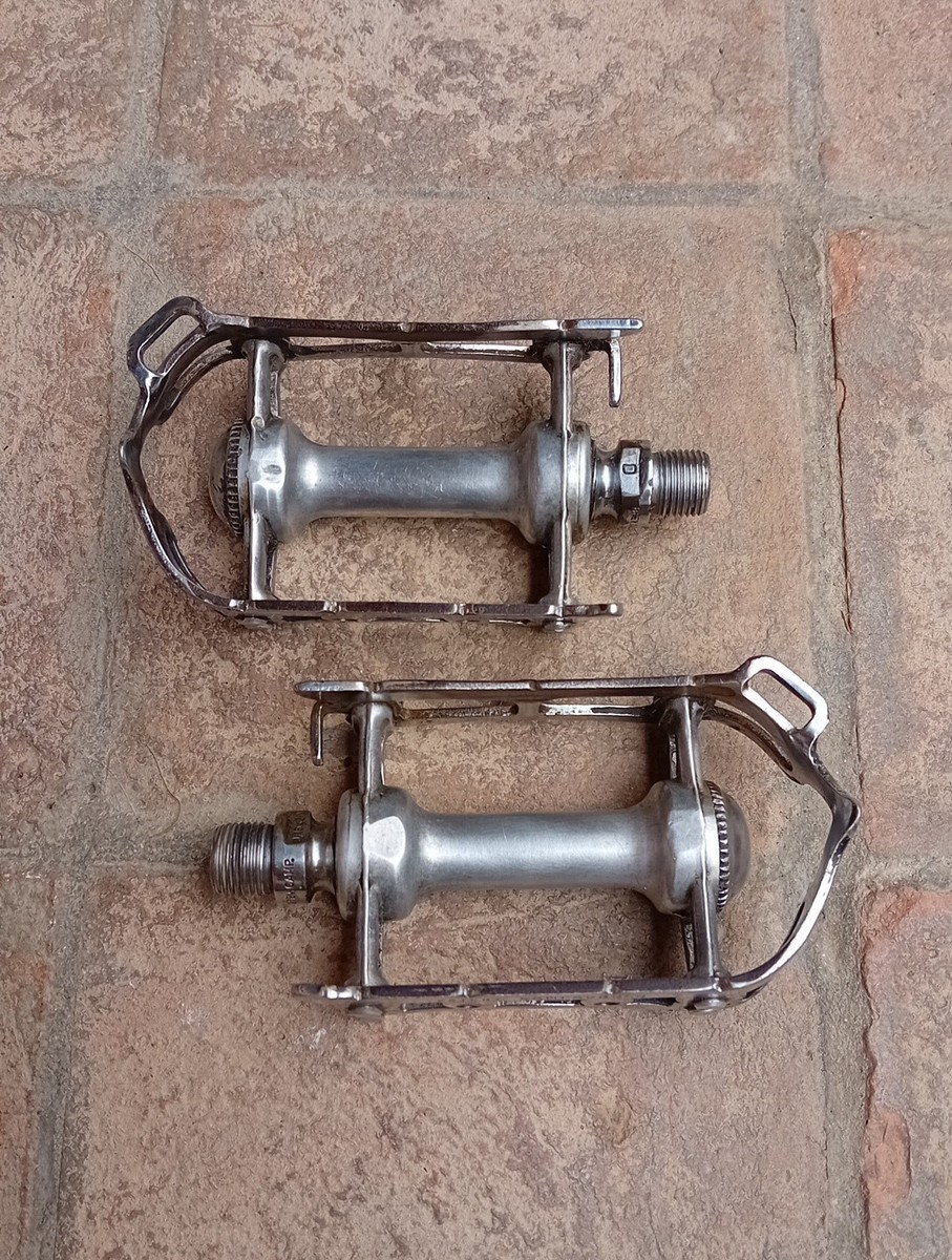 Paire De Pédales Vintage Ofmega Pour Vélo - Style L'Eroica Compatible Colnago, Bianchi, Cinelli - Occasion