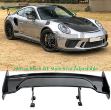 57 Gt Style Rear Trunk Spoiler Racing Wing Glossy Black For Porsche 911 Carrera