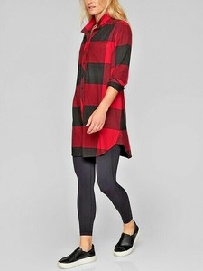 red black flannel dress