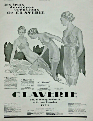 PRESSEWERBUNG 1934 DREI LETZTE KREATIONEN VON HÜLLEN KINOKLAVEREI 