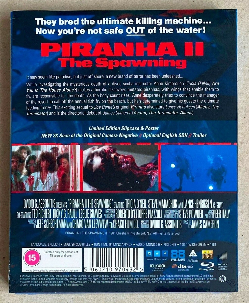 PIRANHA II - THE SPAWNING * LIMITED EDITION BLU-RAY * 3000