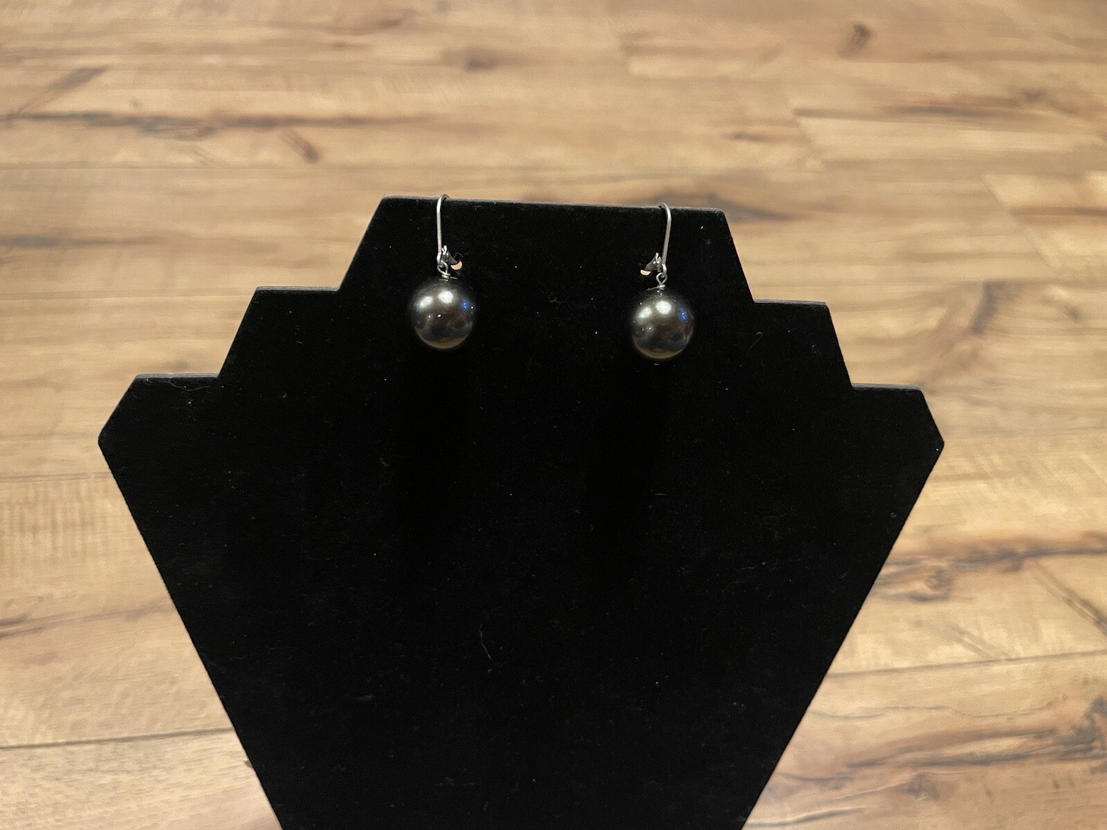 Solid Sterling Silver 925 Leverback Dark Silver P… - image 2