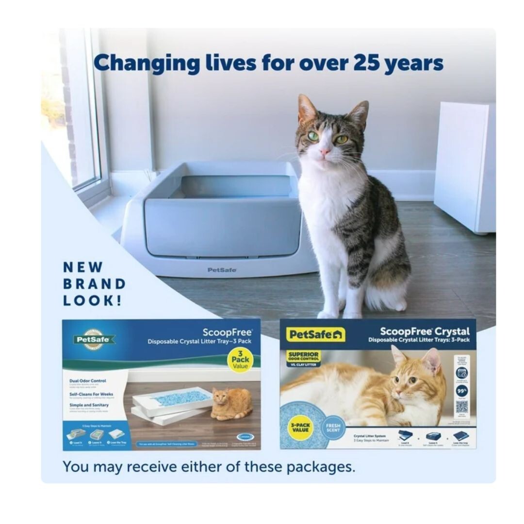 PetSafe ScoopFree Replacement Blue Crystal Litter Tray, Easy Cleanup, 1