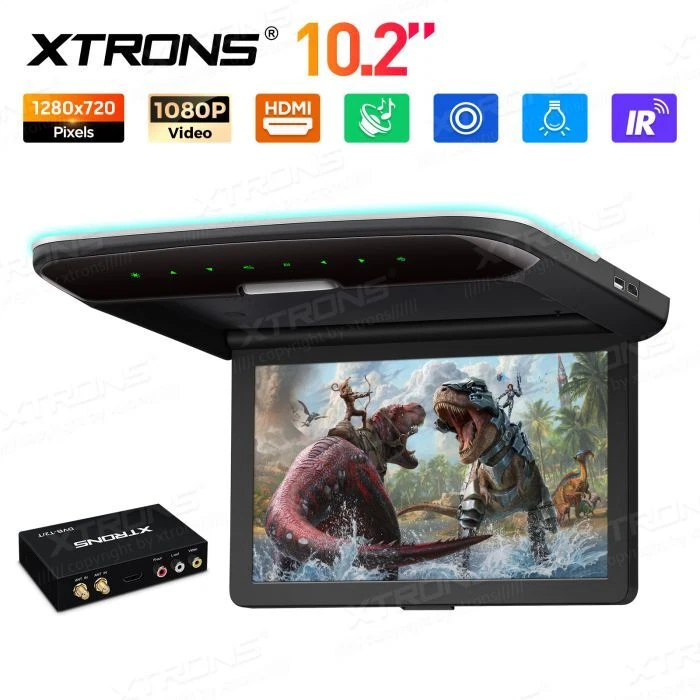 XTRONS Klappbares HD Display für Auto DVD Deckenmonitor 10,2" HDMI USB/SD IR---- - Bild 2 von 4