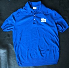 Vintage 1960er Baltimore Colts Blauer Polo-Shirt Ban Lon Garan XL Unitas NFL