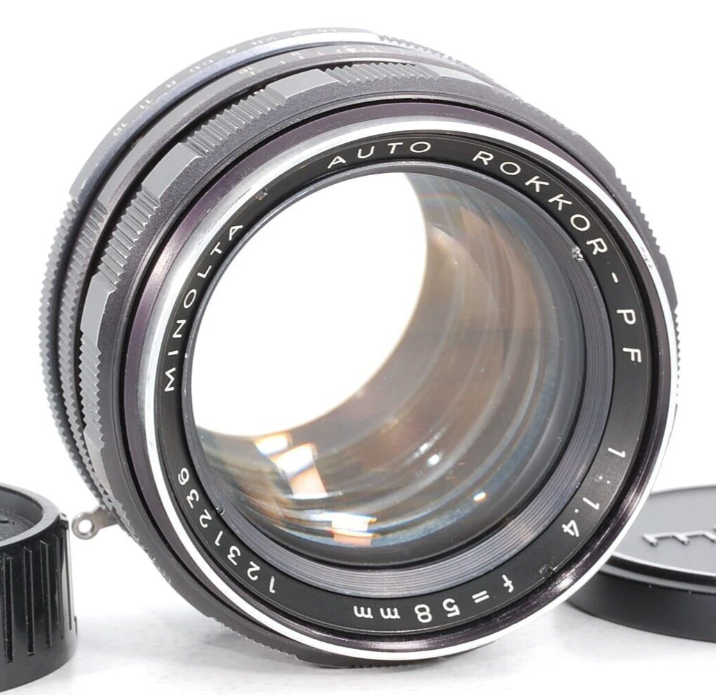 Minolta AUTO ROKKOR-PF 58mm f/1.4（整備品） Minolta Rokkor PF 58mm Focal f/1.4 Camera Lenses for sale | eBay