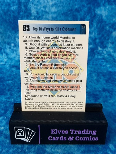 Doctor Who Series One 1 SINGLE Non-Sport Trading Card by Cornerstone 1994 - Picture 174 of 208