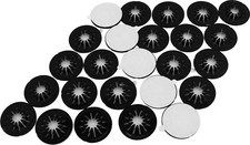  25 CD Jewel Box Adhesive Backed Black Spider Hubs Rosettes Caps DVD CDNRSPBK