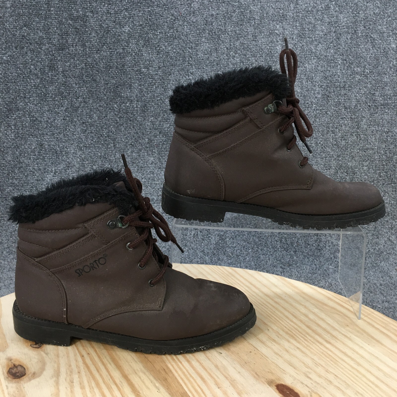 Sporto Boots Womens 8 M Winter Lace Up 