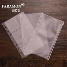3Pcs A6 Size Plastic Envelope Card Holder Insert Refill Organiser Zip Fashion