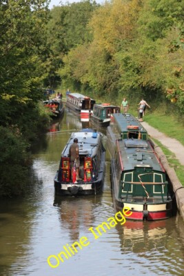 Photo 6x4 Stratford-Upon-Avon Canal Wilmcote Two boats pass each other on c2014