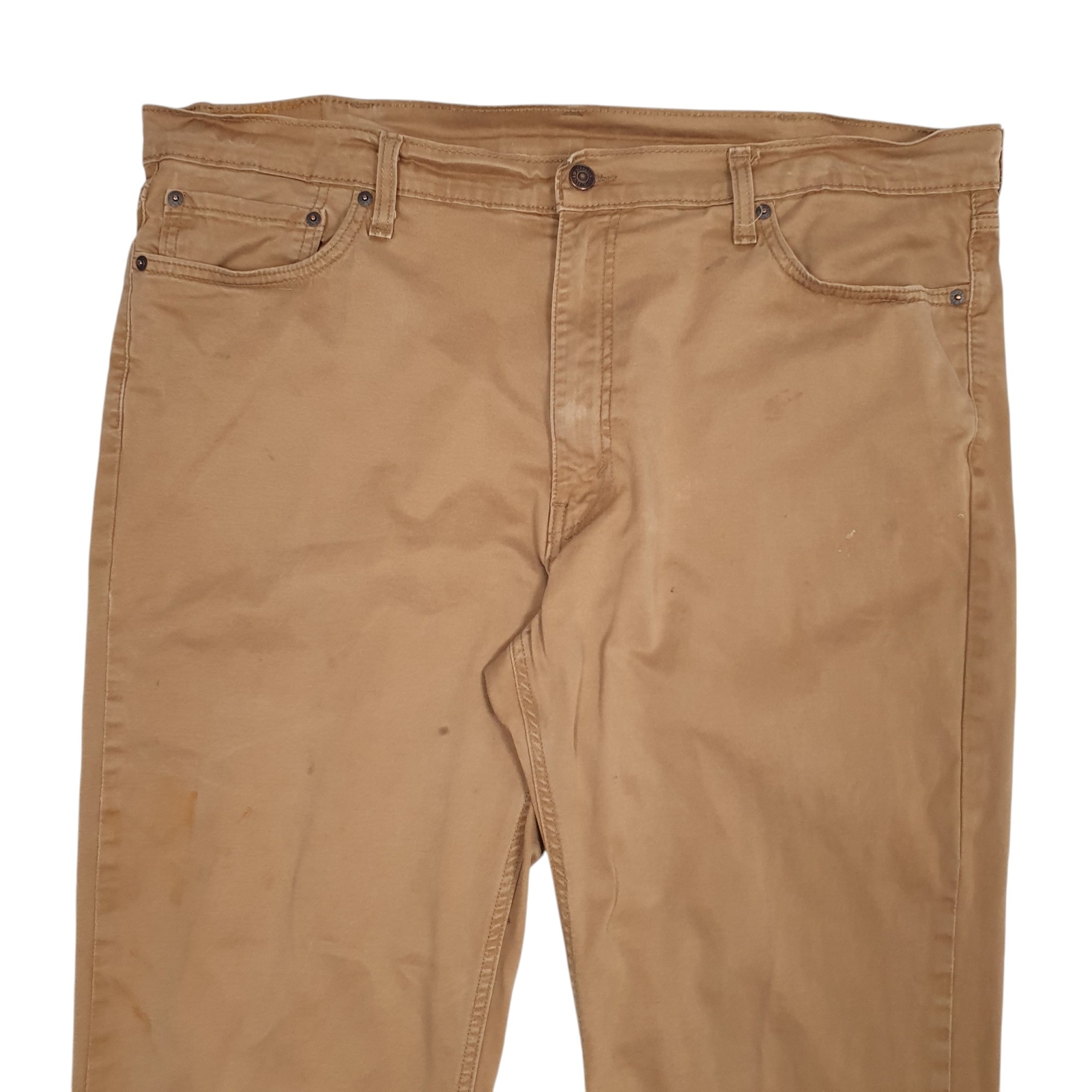LEVIS Chino Trousers Cotton Blend Beige Mens W42 L30 image 2