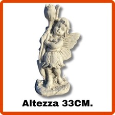 Statua da giardino esterno interno cemento e polvere di marmo fata fatina H27