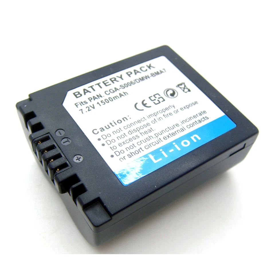 Paquete de baterías de 7,2 V 1500 mAh para BP-DC5 BP-DC5U BP-DC5E Leica V-LUX1 V-LUX 1 VLUX1 Foto 2 de 4