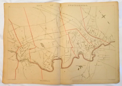1891 Map Massachusetts CITY OF NORTHAMPTON Gao. H. Walker & Co.