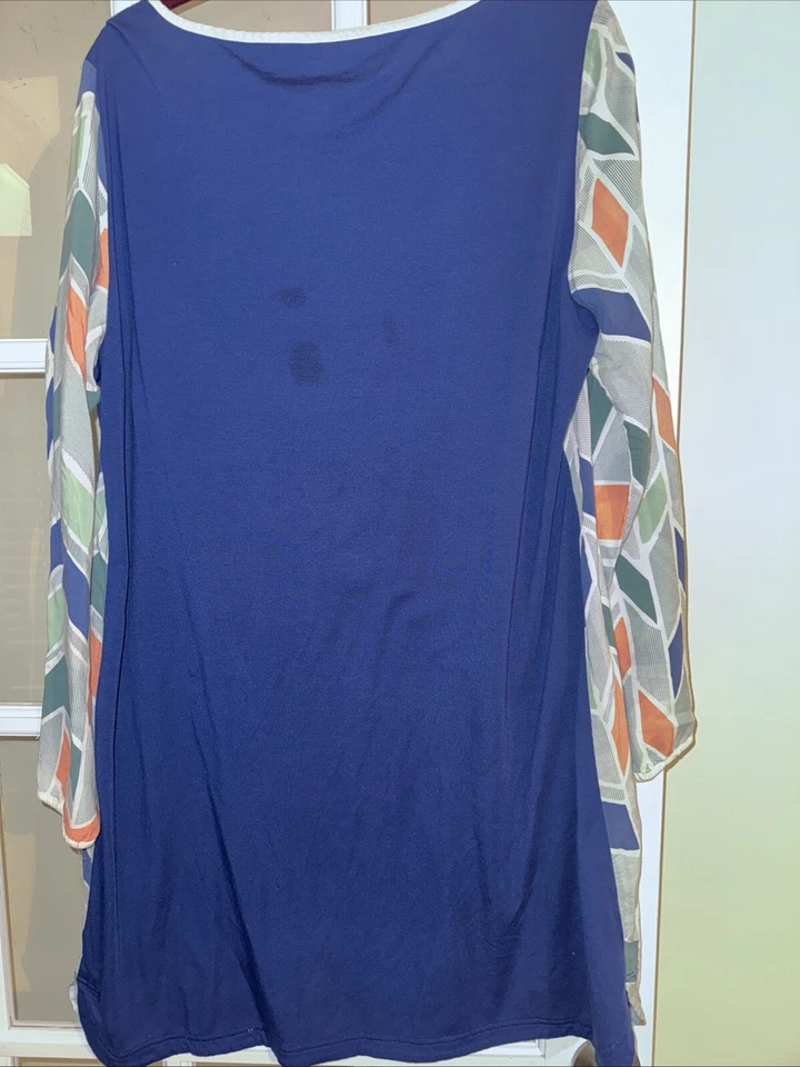 Camisa camisón nautica para mujer talla XXL geométrica Foto 3 de 4